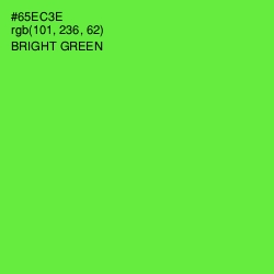 #65EC3E - Bright Green Color Image