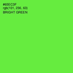 #65EC3F - Bright Green Color Image