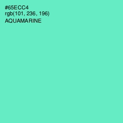 #65ECC4 - Aquamarine Color Image