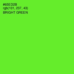 #65ED2B - Bright Green Color Image