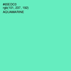 #65EDC0 - Aquamarine Color Image