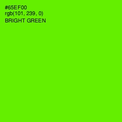 #65EF00 - Bright Green Color Image