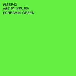 #65EF42 - Screamin' Green Color Image