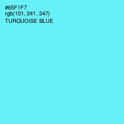 #65F1F7 - Turquoise Blue Color Image