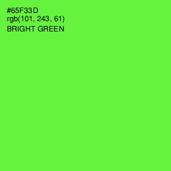 #65F33D - Bright Green Color Image