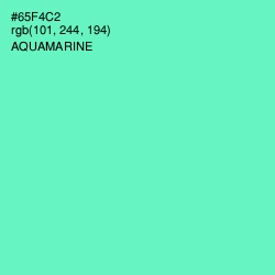 #65F4C2 - Aquamarine Color Image