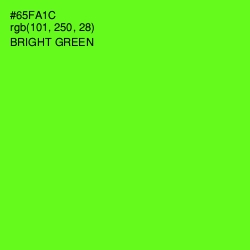 #65FA1C - Bright Green Color Image