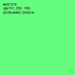 #65FD7E - Screamin' Green Color Image