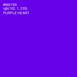 #6601E9 - Purple Heart Color Image