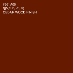 #661A00 - Cedar Wood Finish Color Image