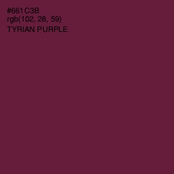 #661C3B - Tyrian Purple Color Image