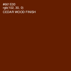 #661E00 - Cedar Wood Finish Color Image