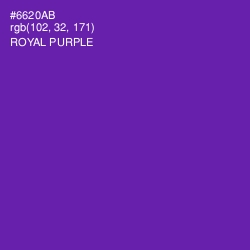 #6620AB - Royal Purple Color Image