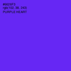 #6626F3 - Purple Heart Color Image