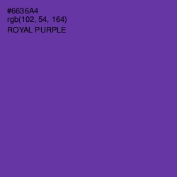 #6636A4 - Royal Purple Color Image