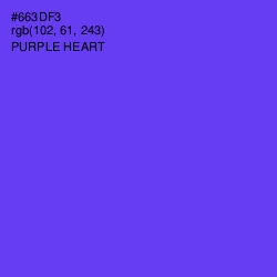 #663DF3 - Purple Heart Color Image