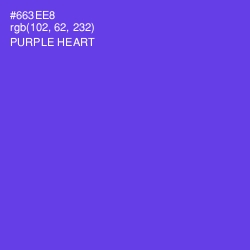 #663EE8 - Purple Heart Color Image