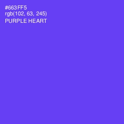 #663FF5 - Purple Heart Color Image