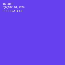 #6640EF - Fuchsia Blue Color Image