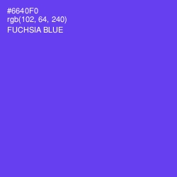 #6640F0 - Fuchsia Blue Color Image