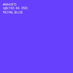 #6640FD - Royal Blue Color Image