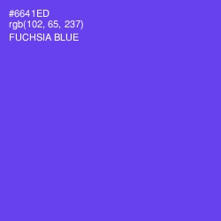 #6641ED - Fuchsia Blue Color Image