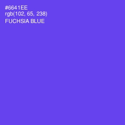 #6641EE - Fuchsia Blue Color Image