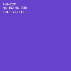 #6642CD - Fuchsia Blue Color Image