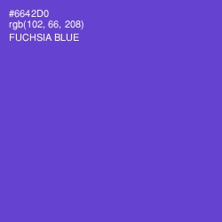 #6642D0 - Fuchsia Blue Color Image