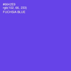 #6642E9 - Fuchsia Blue Color Image