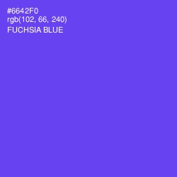 #6642F0 - Fuchsia Blue Color Image