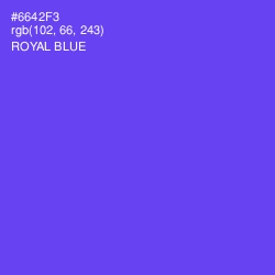 #6642F3 - Royal Blue Color Image