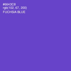 #6643C8 - Fuchsia Blue Color Image