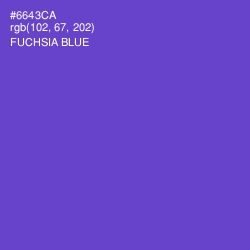#6643CA - Fuchsia Blue Color Image