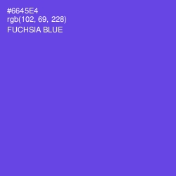 #6645E4 - Fuchsia Blue Color Image