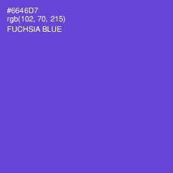 #6646D7 - Fuchsia Blue Color Image