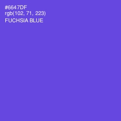 #6647DF - Fuchsia Blue Color Image