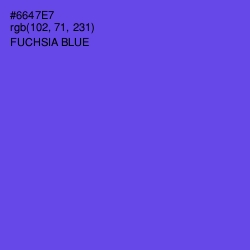 #6647E7 - Fuchsia Blue Color Image