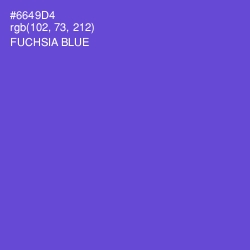 #6649D4 - Fuchsia Blue Color Image