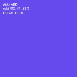 #664AED - Royal Blue Color Image