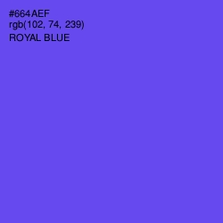 #664AEF - Royal Blue Color Image