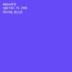 #664AF8 - Royal Blue Color Image