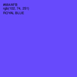 #664AFB - Royal Blue Color Image