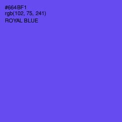 #664BF1 - Royal Blue Color Image