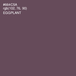 #664C5A - Eggplant Color Image