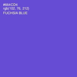 #664CD4 - Fuchsia Blue Color Image