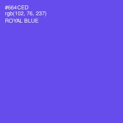 #664CED - Royal Blue Color Image