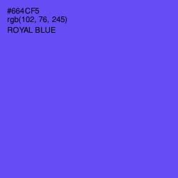 #664CF5 - Royal Blue Color Image