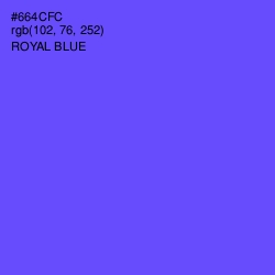 #664CFC - Royal Blue Color Image