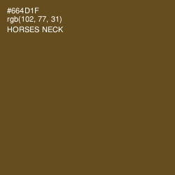 #664D1F - Horses Neck Color Image